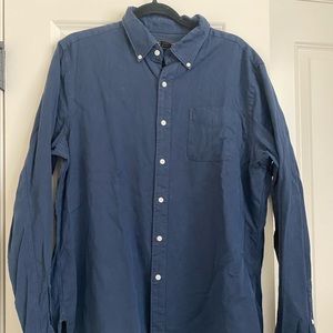 Mens Navy Button Down